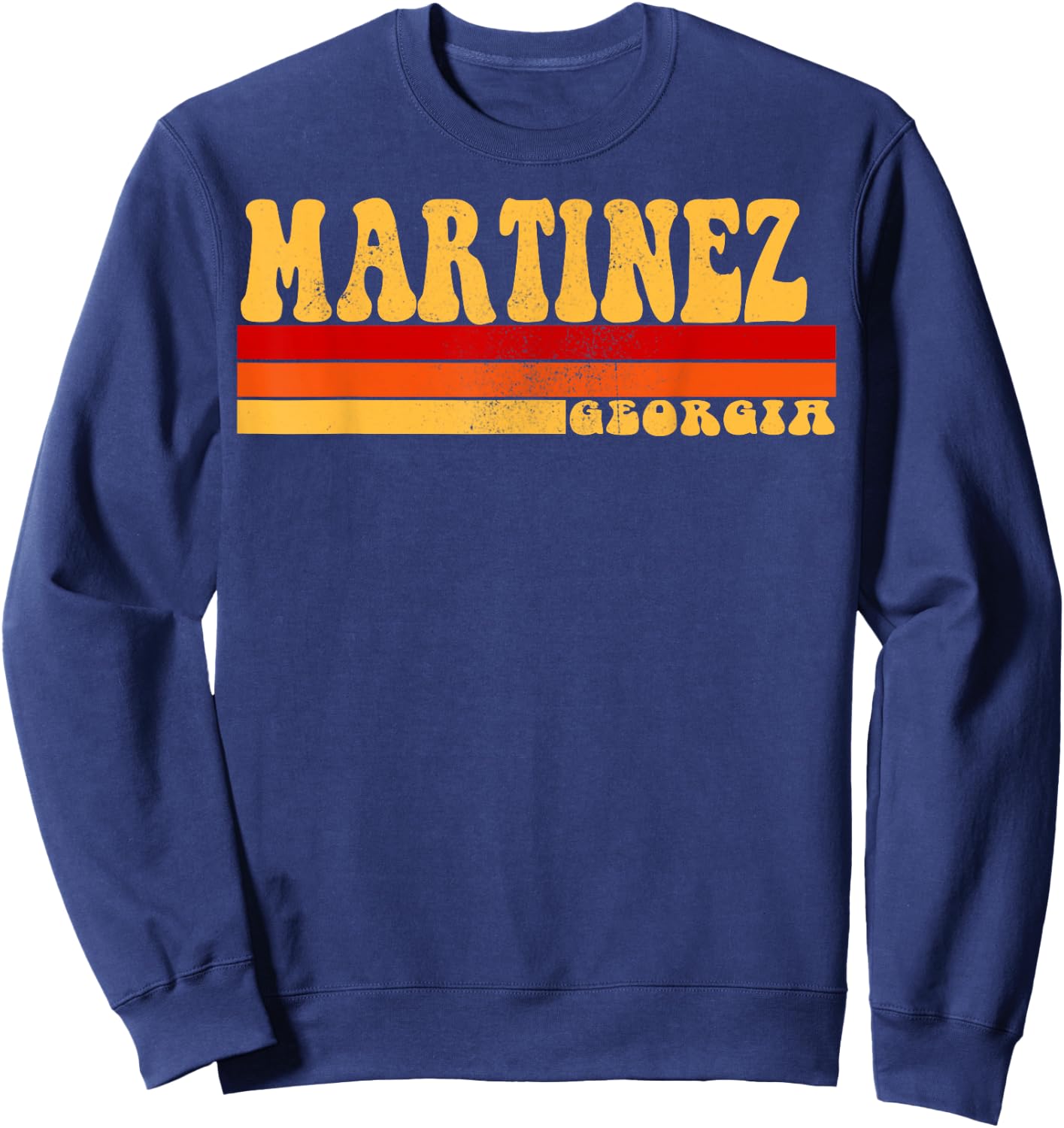 MARTINEZ Georgia City Vintage Roots Retro Design 70s 80s Sweatshirt - Sweatshirt | Navy