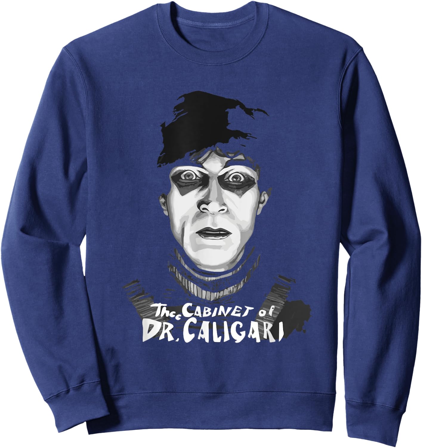 Cabinet of Dr. Caligari Retro Cinema Horror Film Halloween Sweatshirt - Sweatshirt | Navy