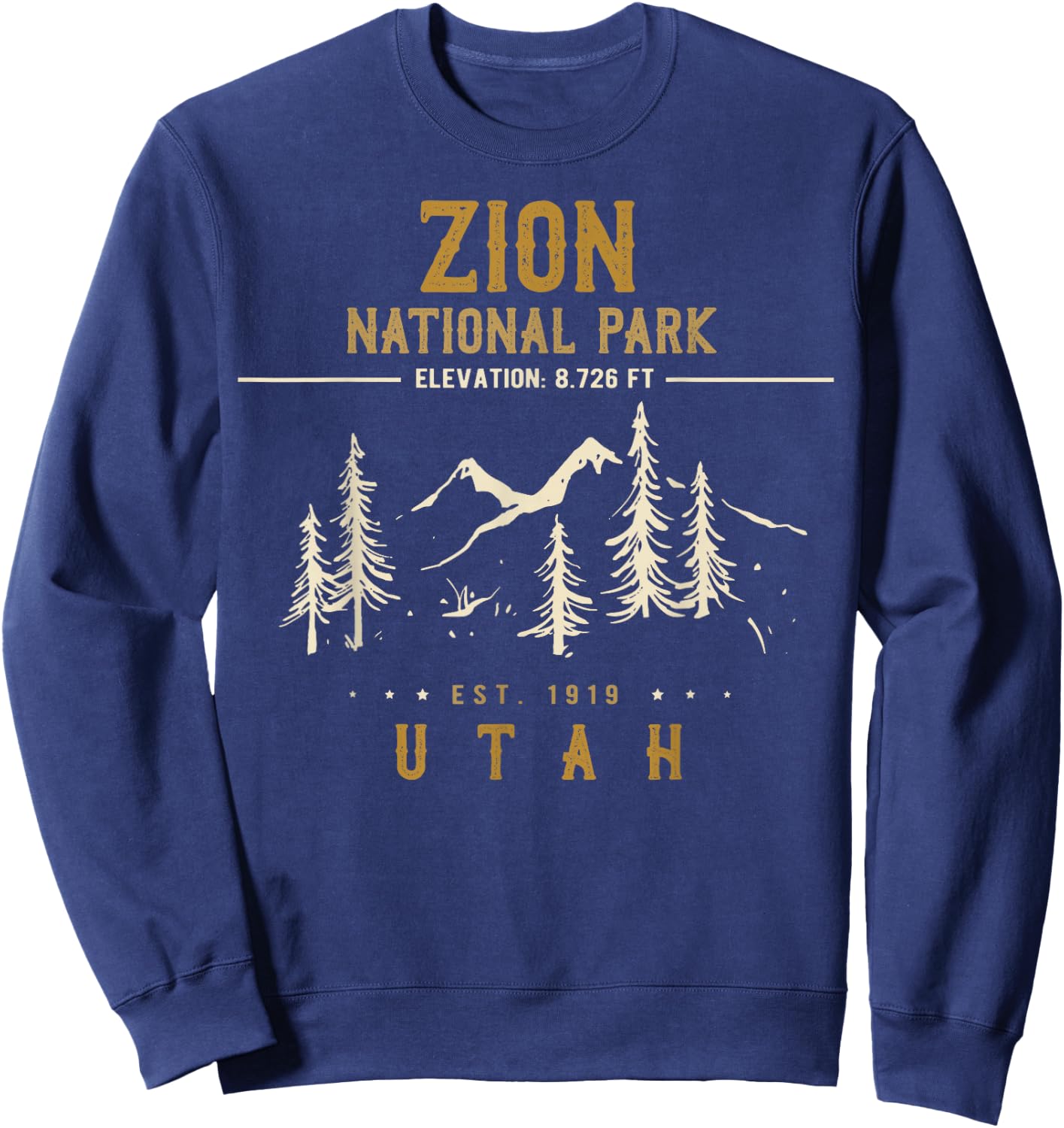 Zion National Park Shirt, US Nationalpark In Utah Sweatshirt - Sweatshirt | Navy