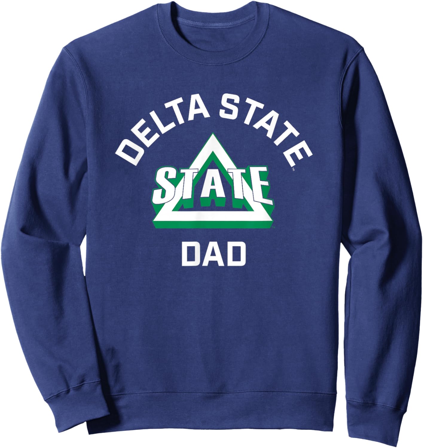 Delta State University Statesmen Arched Dad Sweatshirt - Sweatshirt | Navy