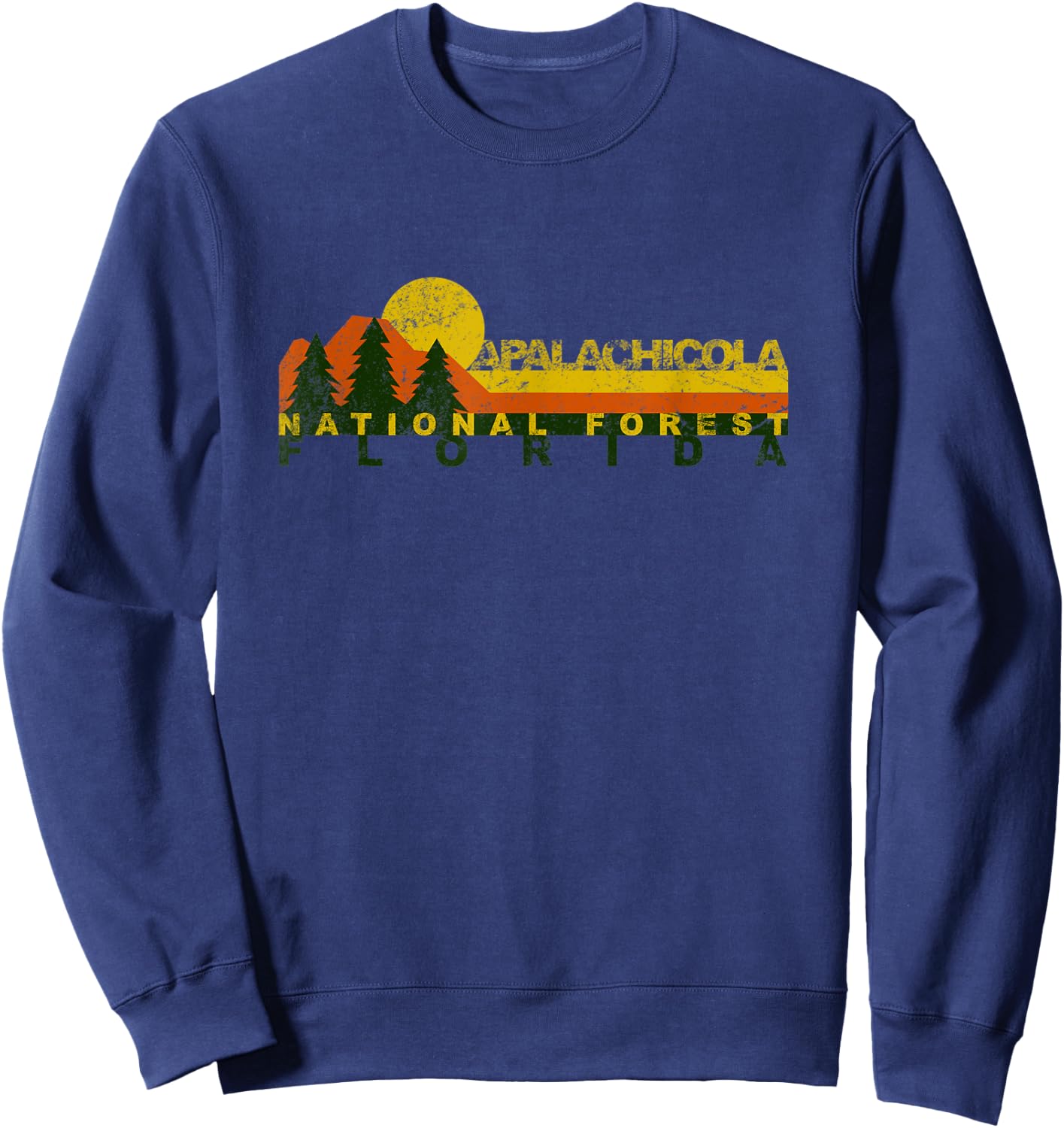 Apalachicola National Forest Retro Sweatshirt - Sweatshirt | Navy