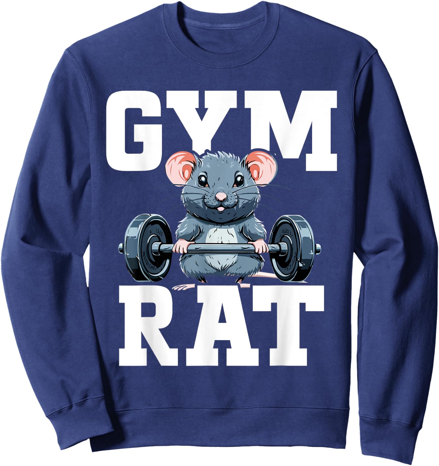 Funny Sport Gym Rat Fitness Bodybuilding Sweatshirt - Sweatshirt | Navy