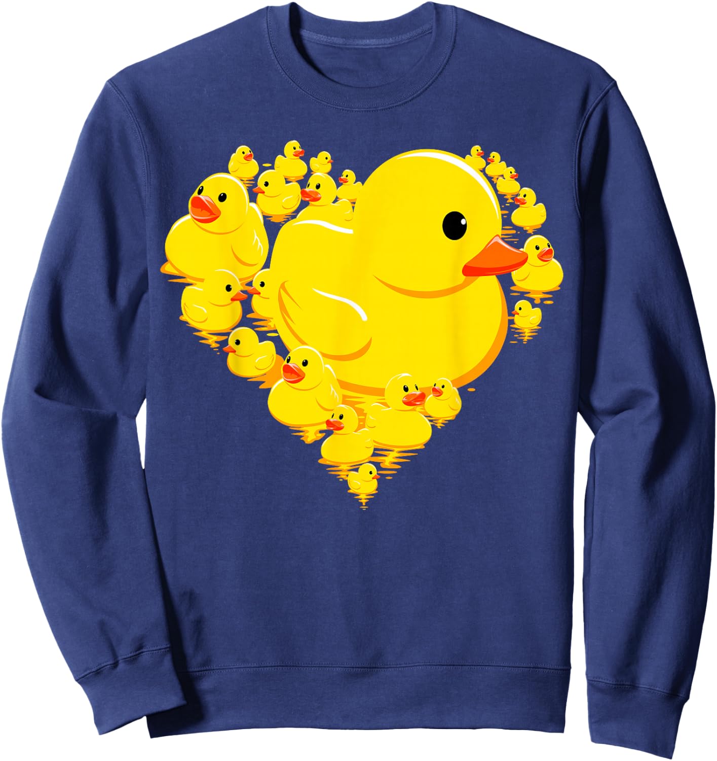 Funny Rubber Duck Hearts Quack Ducky Valentine's Day Gifts Sweatshirt - Sweatshirt | Navy