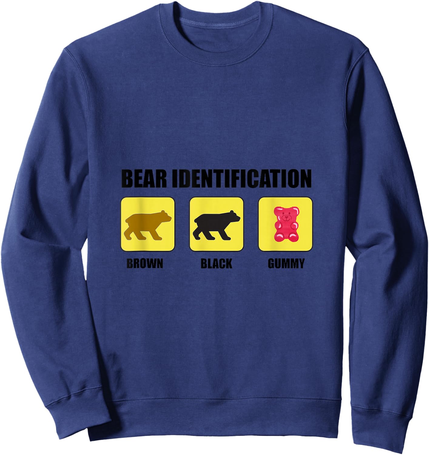 Bear Identification Funny Sweatshirt - Sweatshirt | Navy