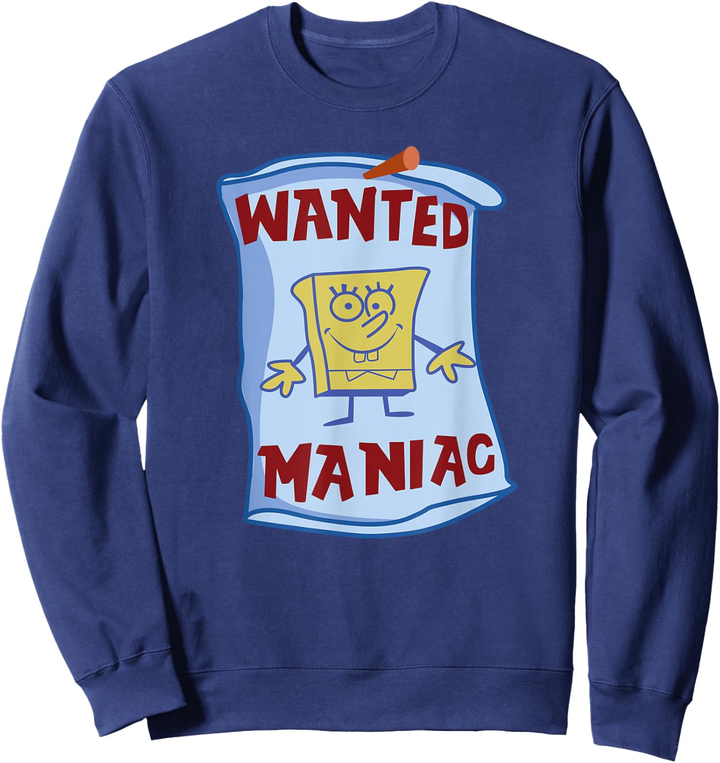 Mademark x SpongeBob SquarePants - SpongeBob SquarePants - Wanted: Maniac Sweatshirt - Sweatshirt | Navy