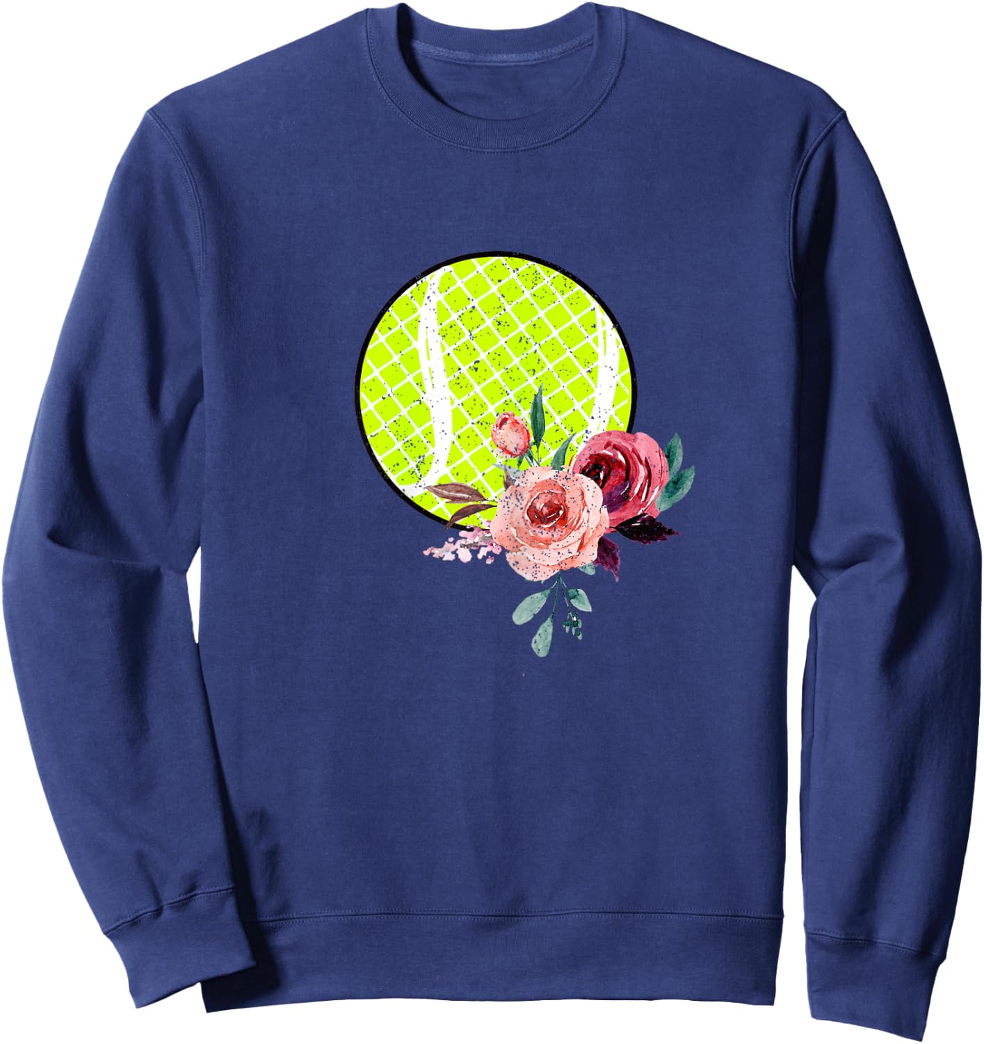 Floral Tennis Teen Girls and Women Flower Print Sweatshirt - Sweatshirt | Navy