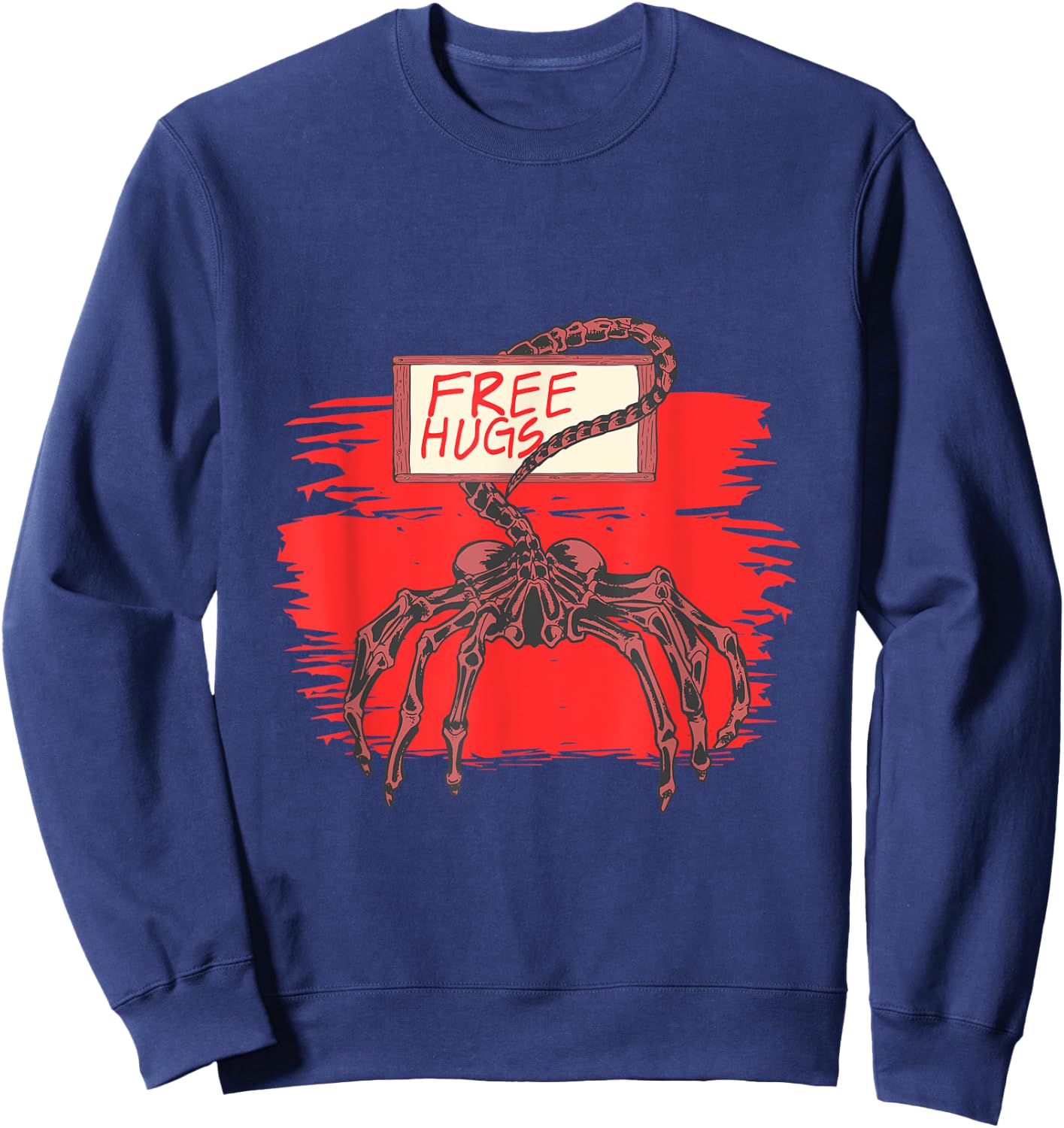 Funny Free Alien Hug Sweatshirt - Sweatshirt | Navy