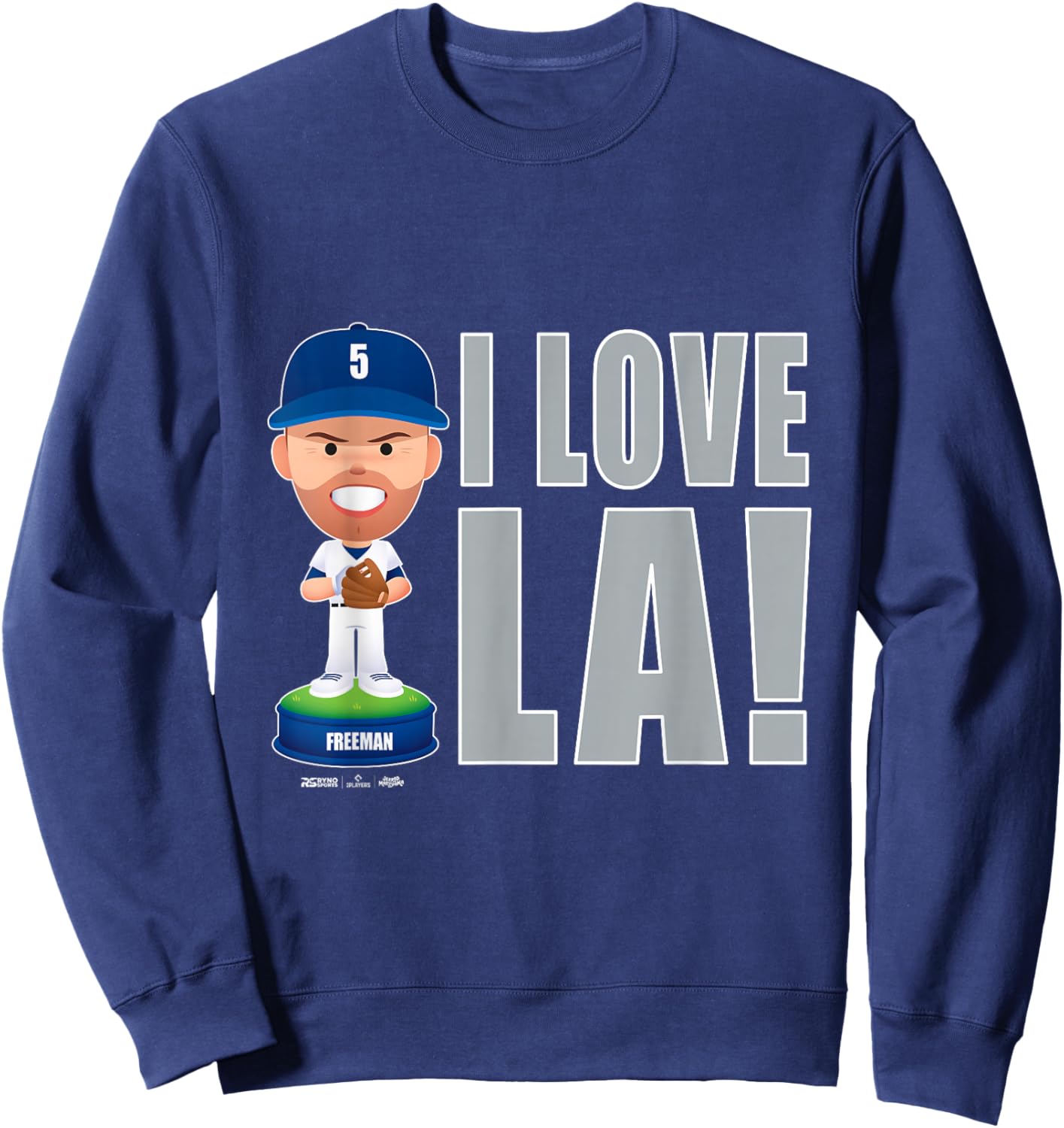Freddie Freeman Los Angeles Baseball I Love LA MLBPA Sweatshirt - Sweatshirt | Navy