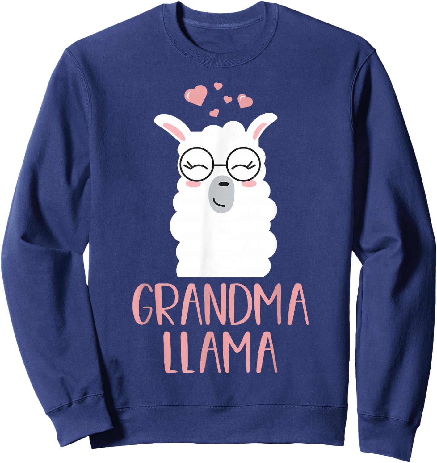 Grandma Llama Cute Grandmother Gift Sweatshirt - Sweatshirt | Navy