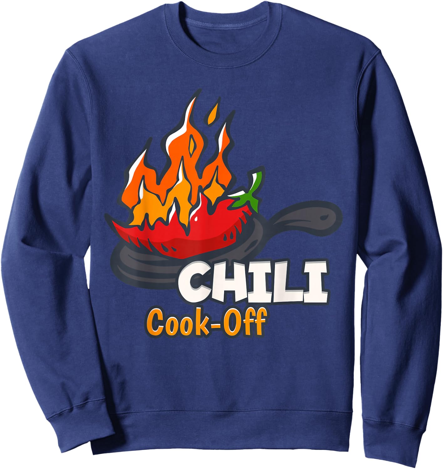 Retro Chili Cook Off Designs, I Love Chili Gifts Sweatshirt - Sweatshirt | Navy