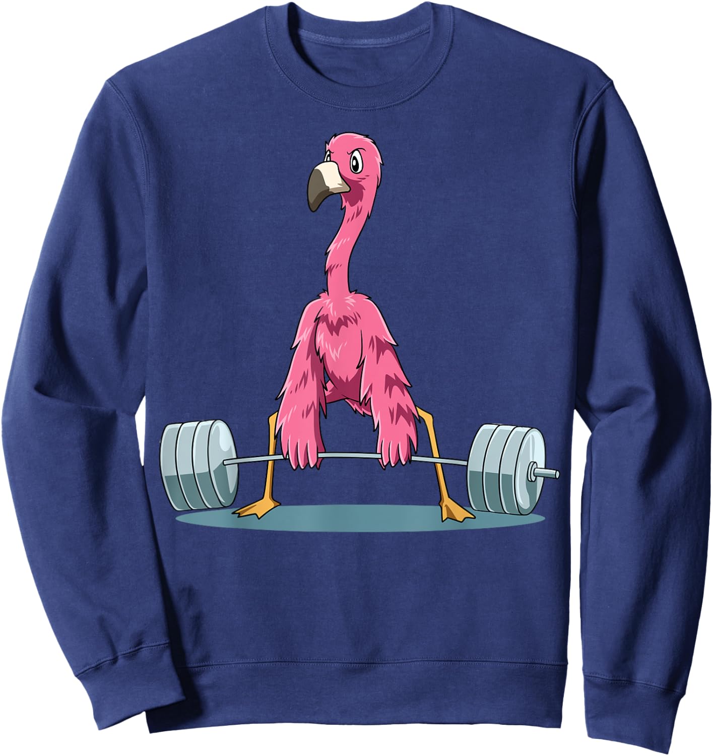 Weightlifting Flamingo Deadlifting Flamingo Powerlifting Gym Sweatshirt - Sweatshirt | Navy