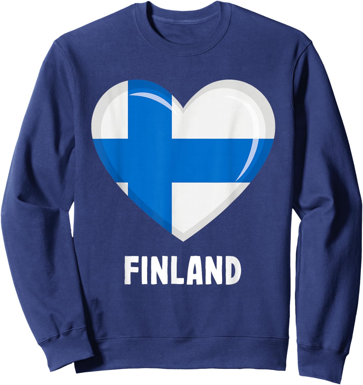 Finnish Finland Flag Sweatshirt - Sweatshirt | Navy