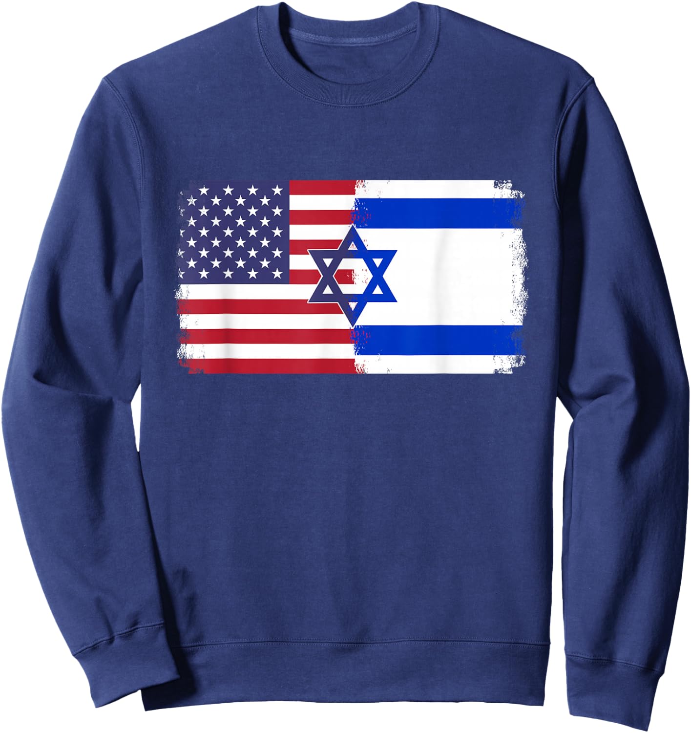 Israel USA flag Sweatshirt - Sweatshirt | Navy