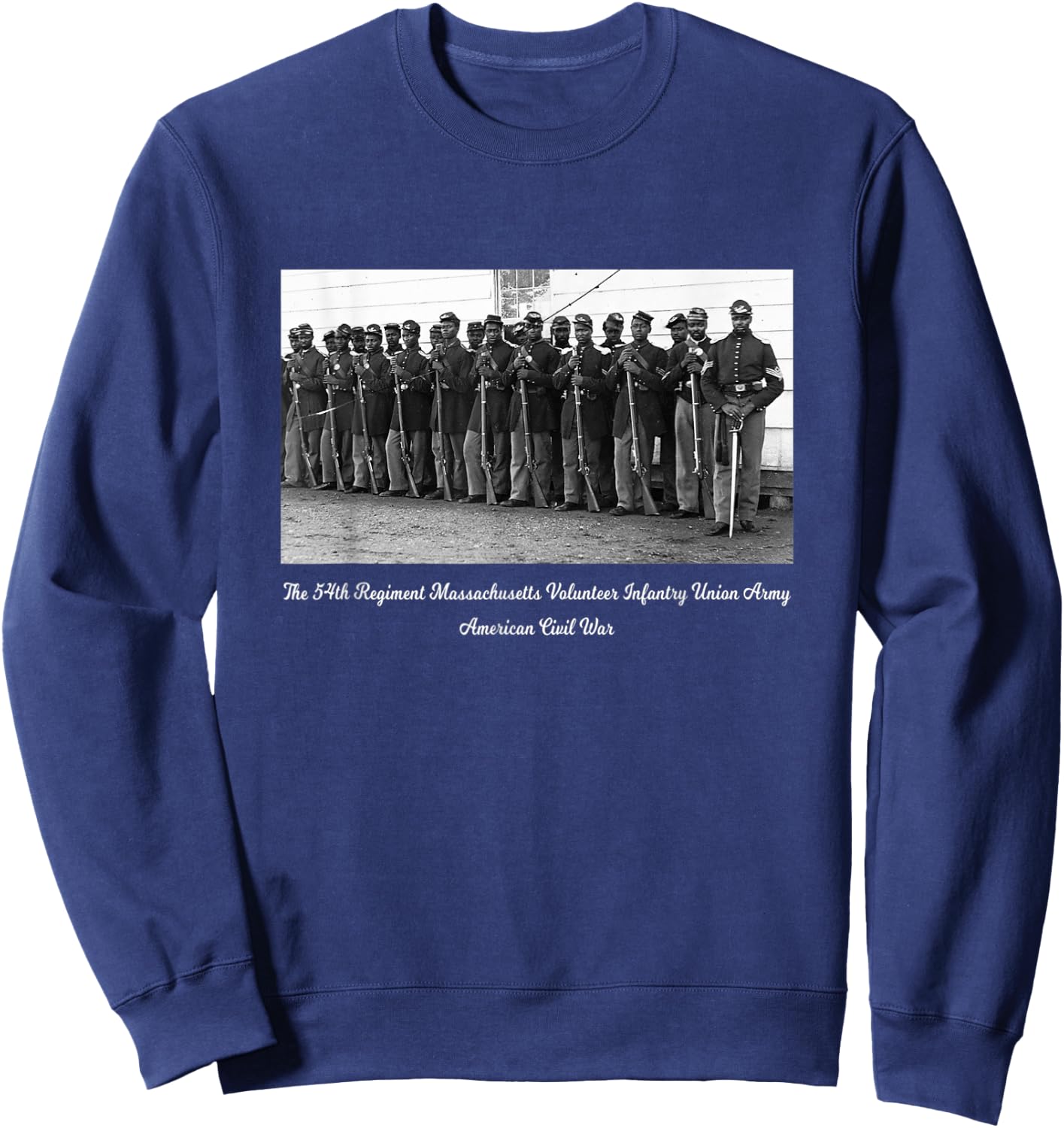 Civil US War Legacy Black History All Black Regiment Sweatshirt - Sweatshirt | Navy