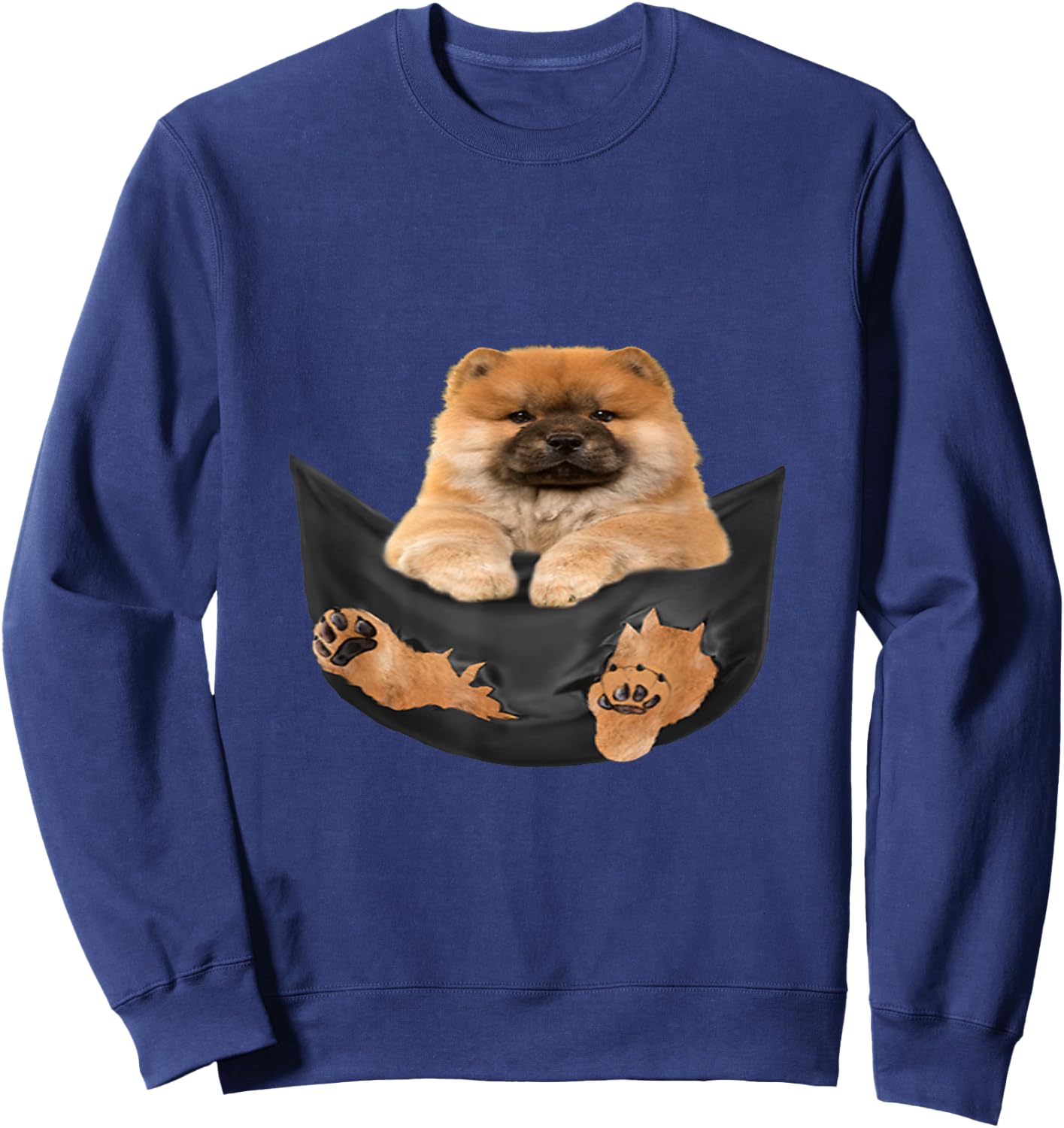 Dog Lover Gifts Chow Chow in Bag Men Women Girls Kids Sweatshirt - Sweatshirt | Navy
