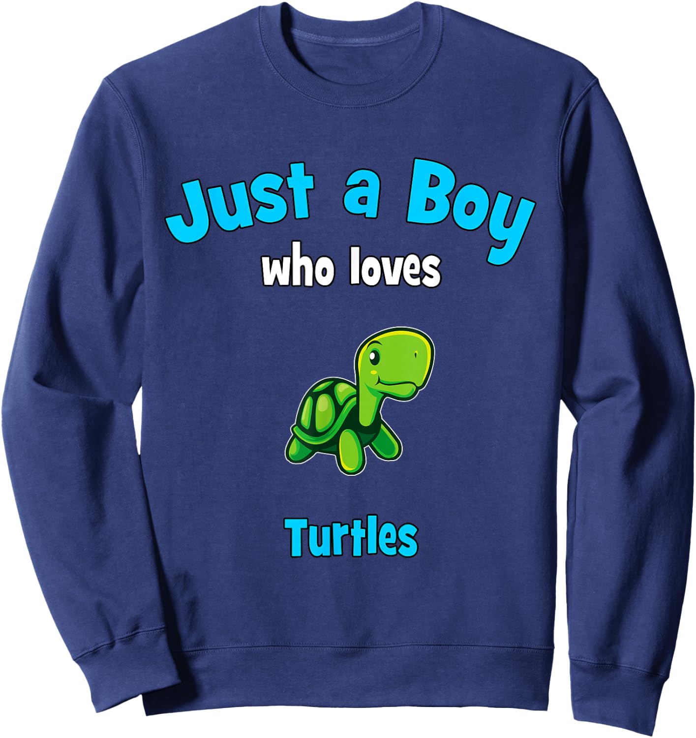 Boys Turtle Shirt | Kids Turtle Sweatshirt - Sweatshirt | Navy