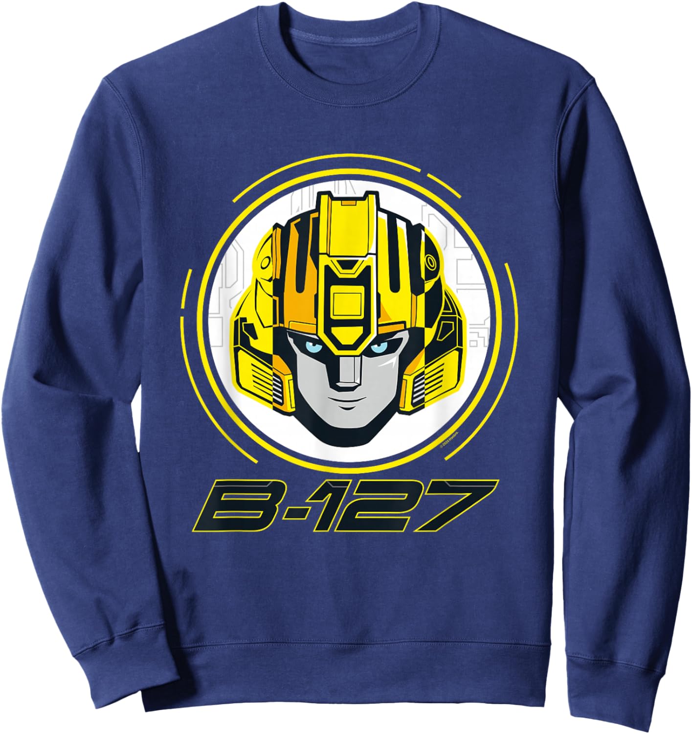 Transformers One B-127 Bumblebee Face Poster Sweatshirt - Sweatshirt | Navy