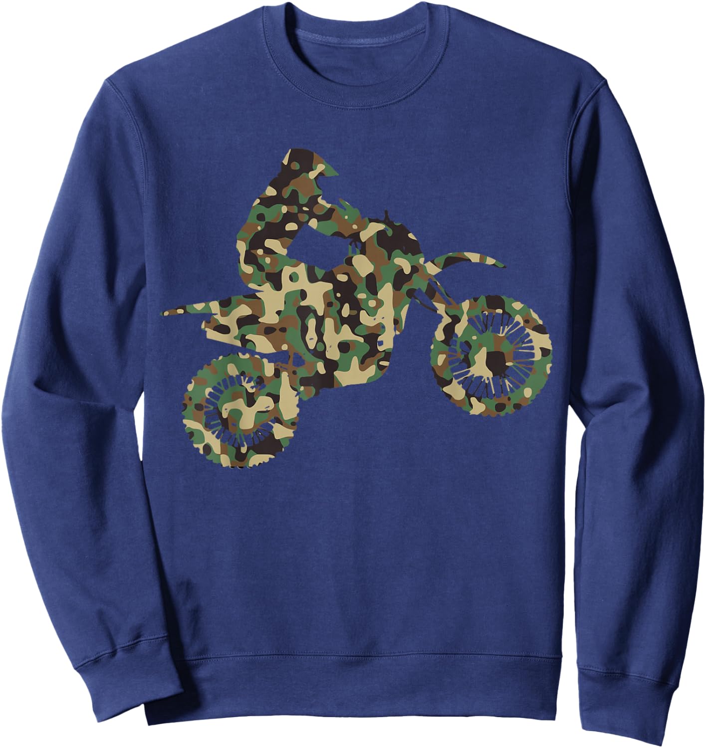 Motocross MX Enduro Motorcycle Camouflage Gift Sweatshirt - Sweatshirt | Navy