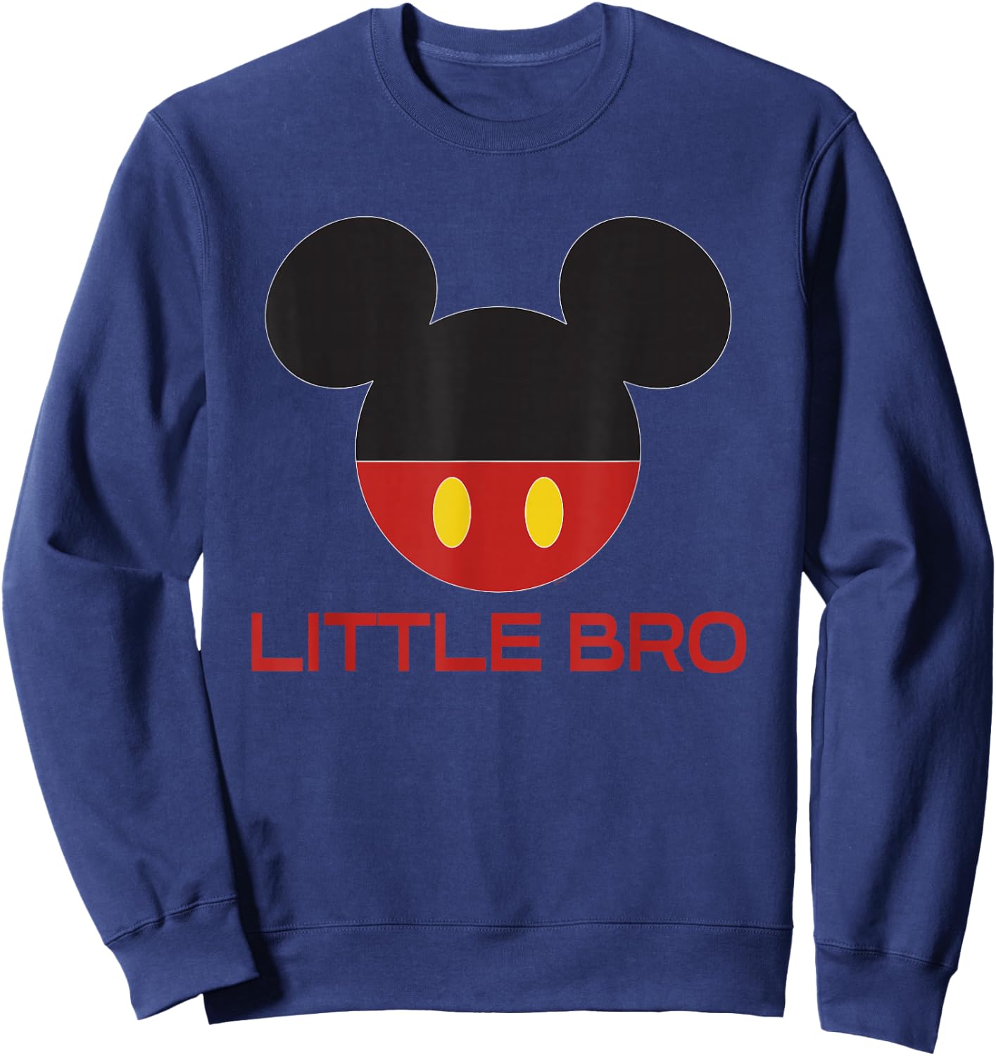 Disney Mickey Mouse Red Shorts Icon Little Bro Family Sweatshirt - Sweatshirt | Navy