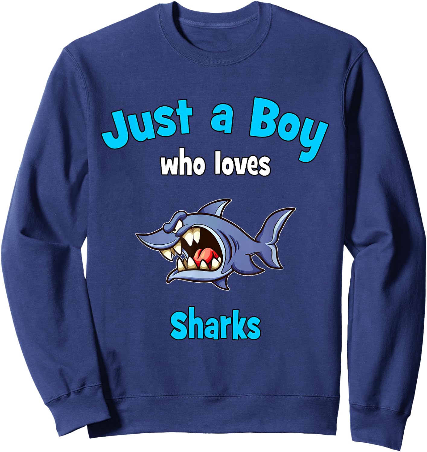Shark for Boys | Kids Shark Sweatshirt - Sweatshirt | Navy