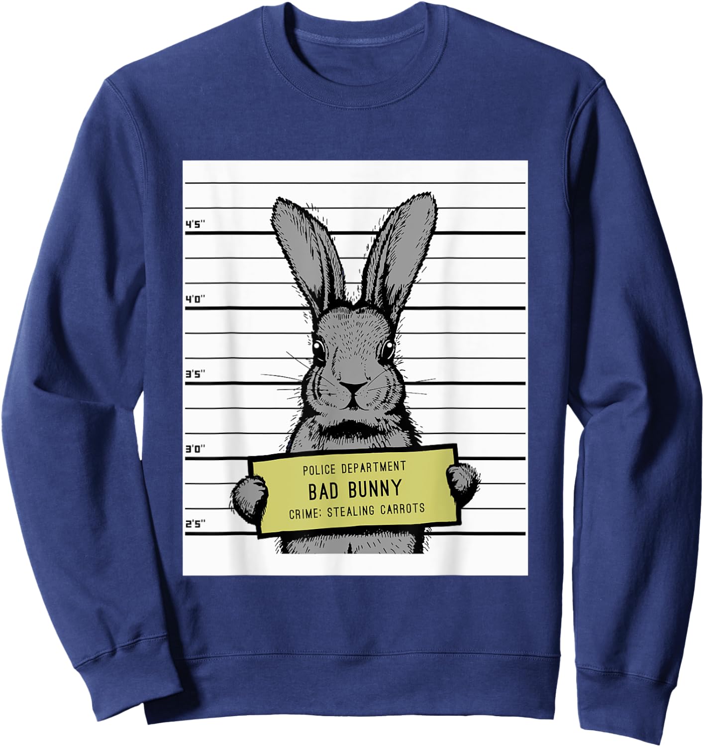 Cute Bunny Rabbit Easter Carrot Vintage For Boys and Girls Sweatshirt - Sweatshirt | Navy