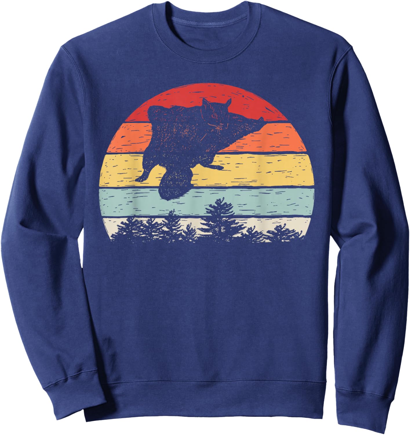 Catch Some Rays Vintage Retro Flying Squirrel Sweatshirt - Sweatshirt | Navy