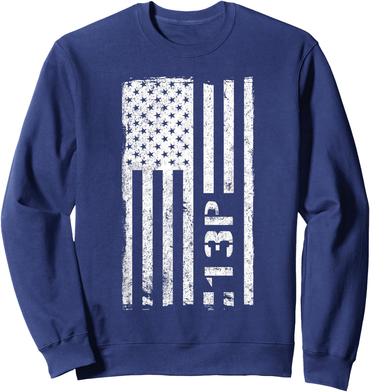 13P MLRS Operations Fire Direction Specialist Vintage Flag Sweatshirt - Sweatshirt | Navy