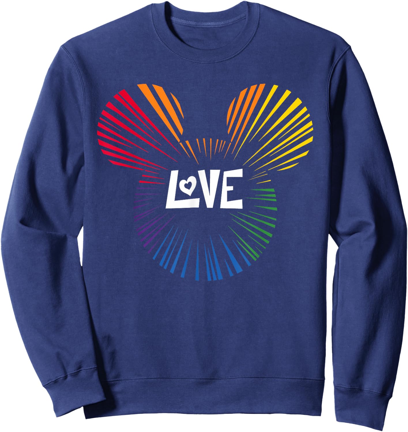 Disney Mickey Mouse Love Rainbow Sweatshirt - Sweatshirt | Navy