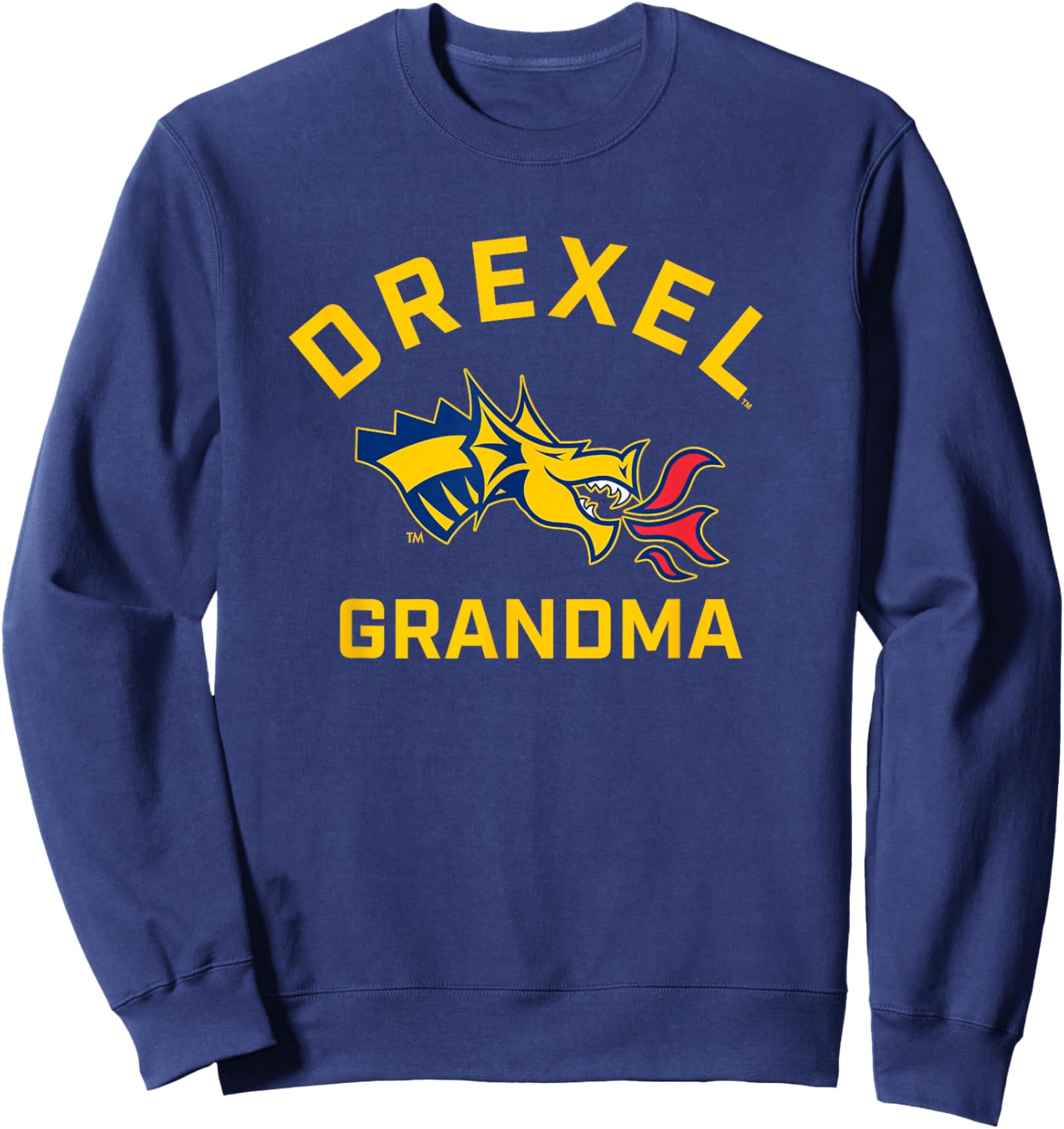 Drexel University Dragons Arched Grandma Sweatshirt - Sweatshirt | Navy