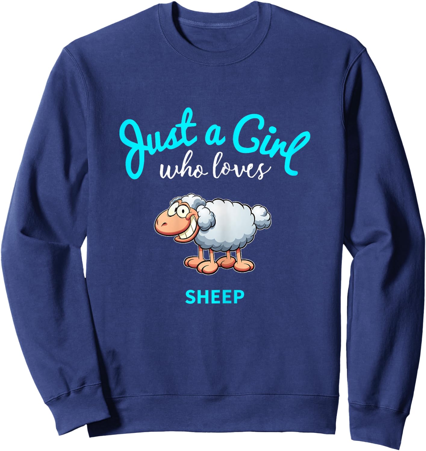 Sheep shirt for girls, children's sheep Sweatshirt - Sweatshirt | Navy