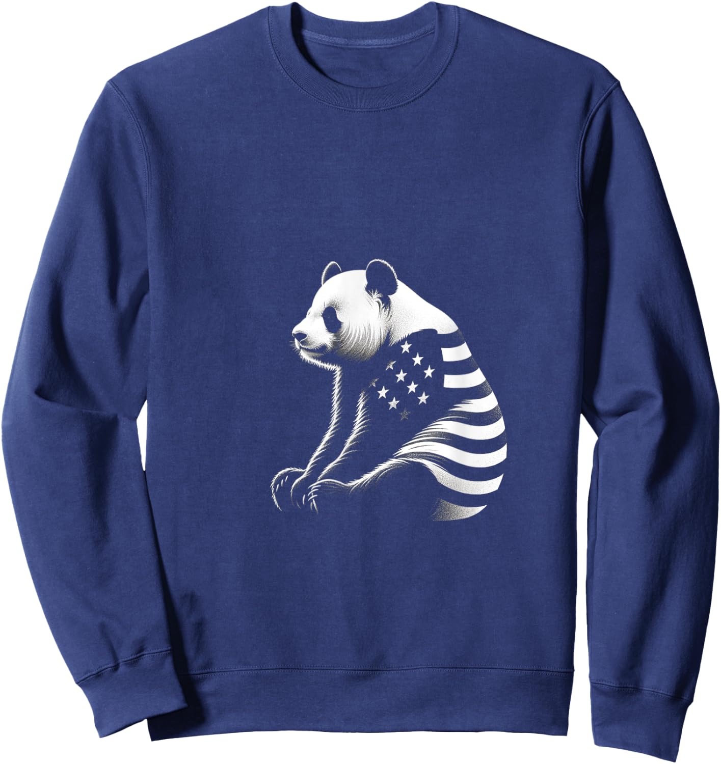 Panda American Flag USA Flag Men Sweatshirt - Sweatshirt | Navy