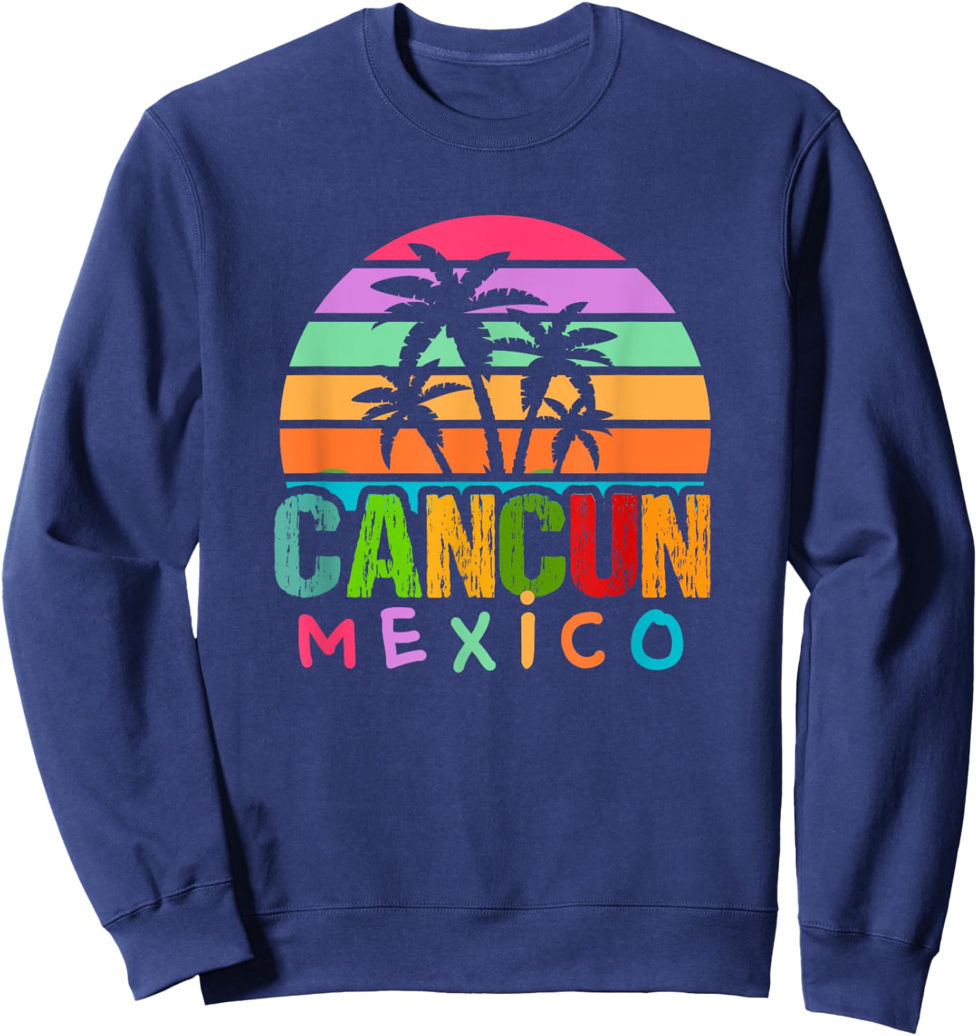 CANCUN MEXICO 2024 Vacation Beach Matching Family Group Men Women Kids Sweatshirt - Sweatshirt | Navy