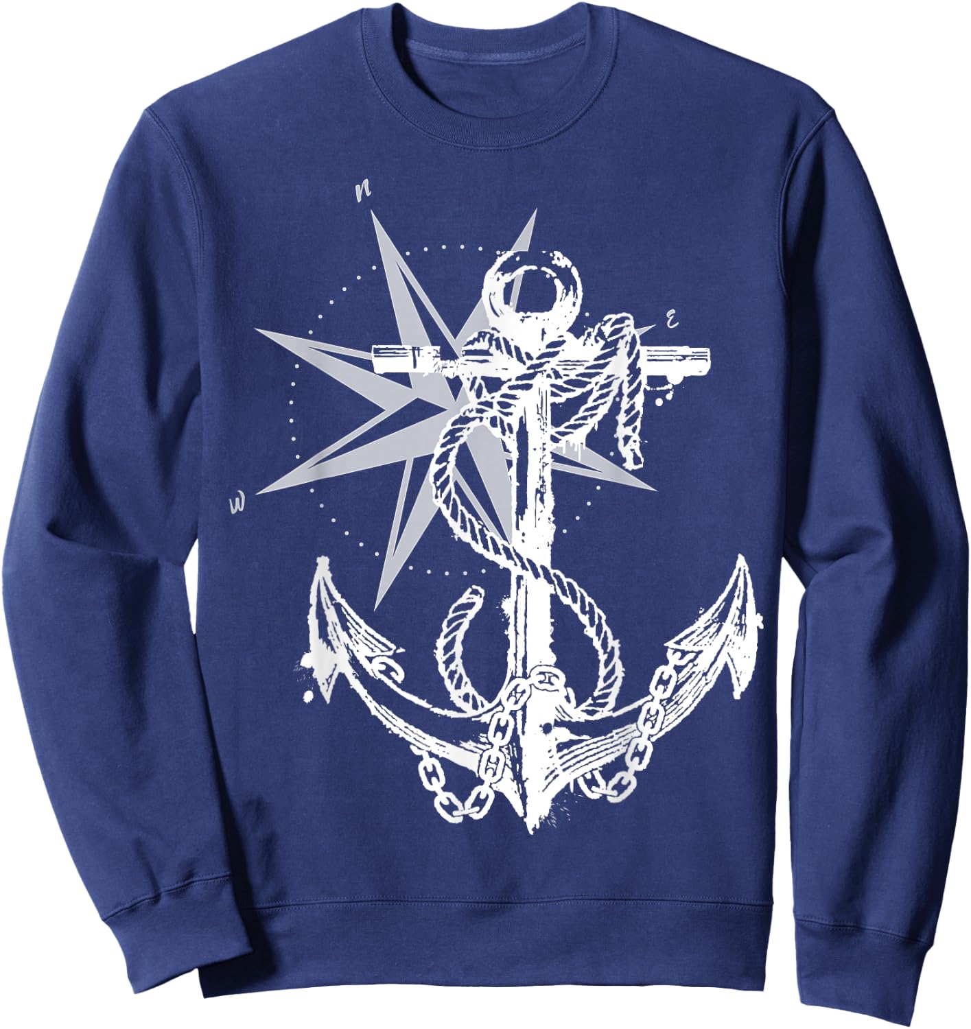 Anker compass design maritime nautical Sweatshirt - Sweatshirt | Navy