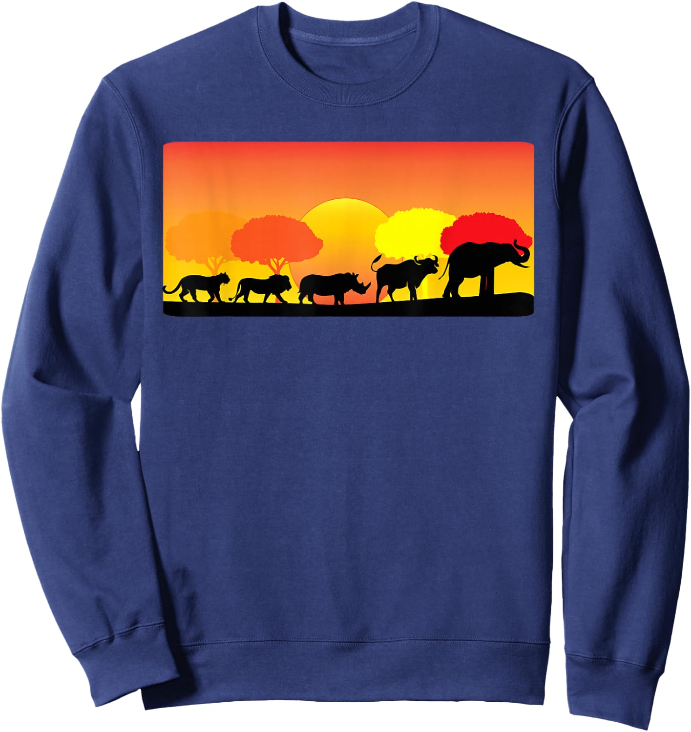 Africa Big Five Animals | BIG 5 of Africa Sweatshirt - Sweatshirt | Navy
