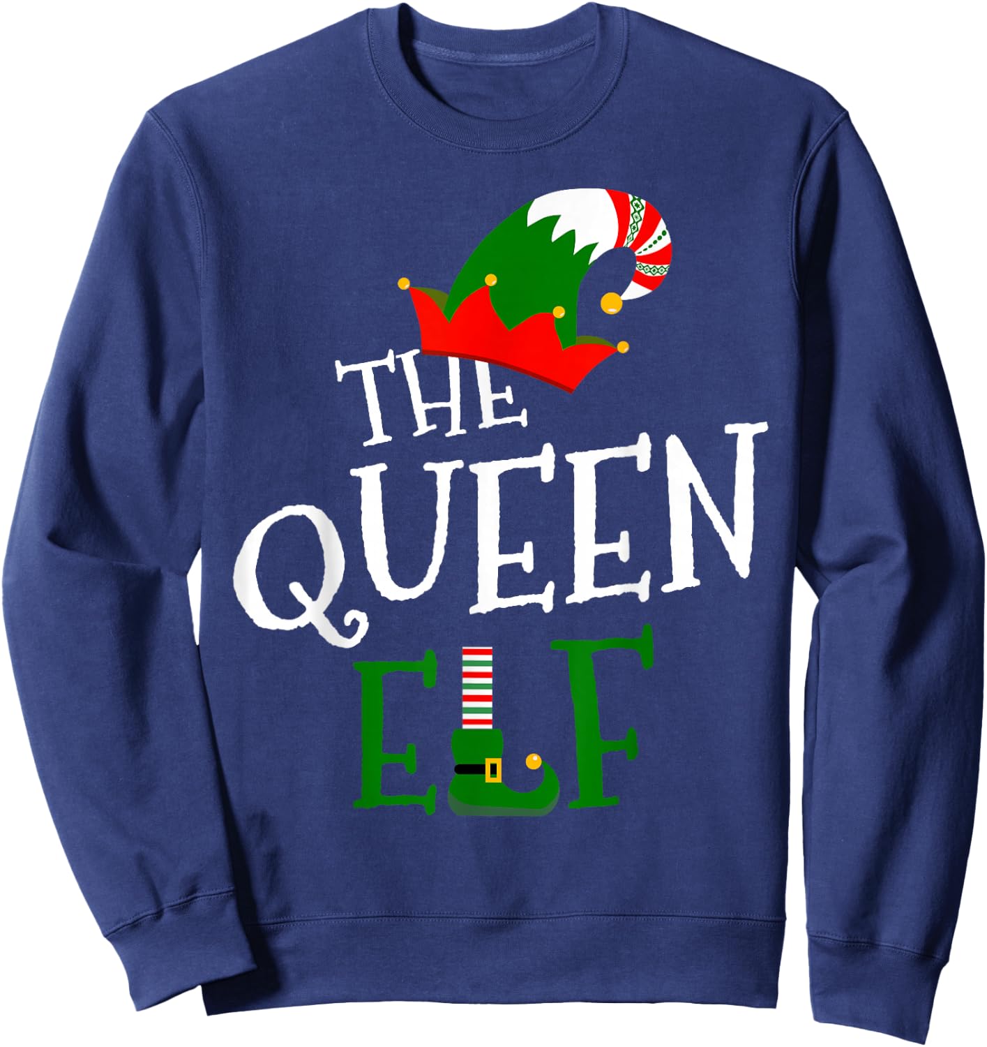 The Queen Elf Family Matching Group Gift Christmas Costume Sweatshirt - Sweatshirt | Navy