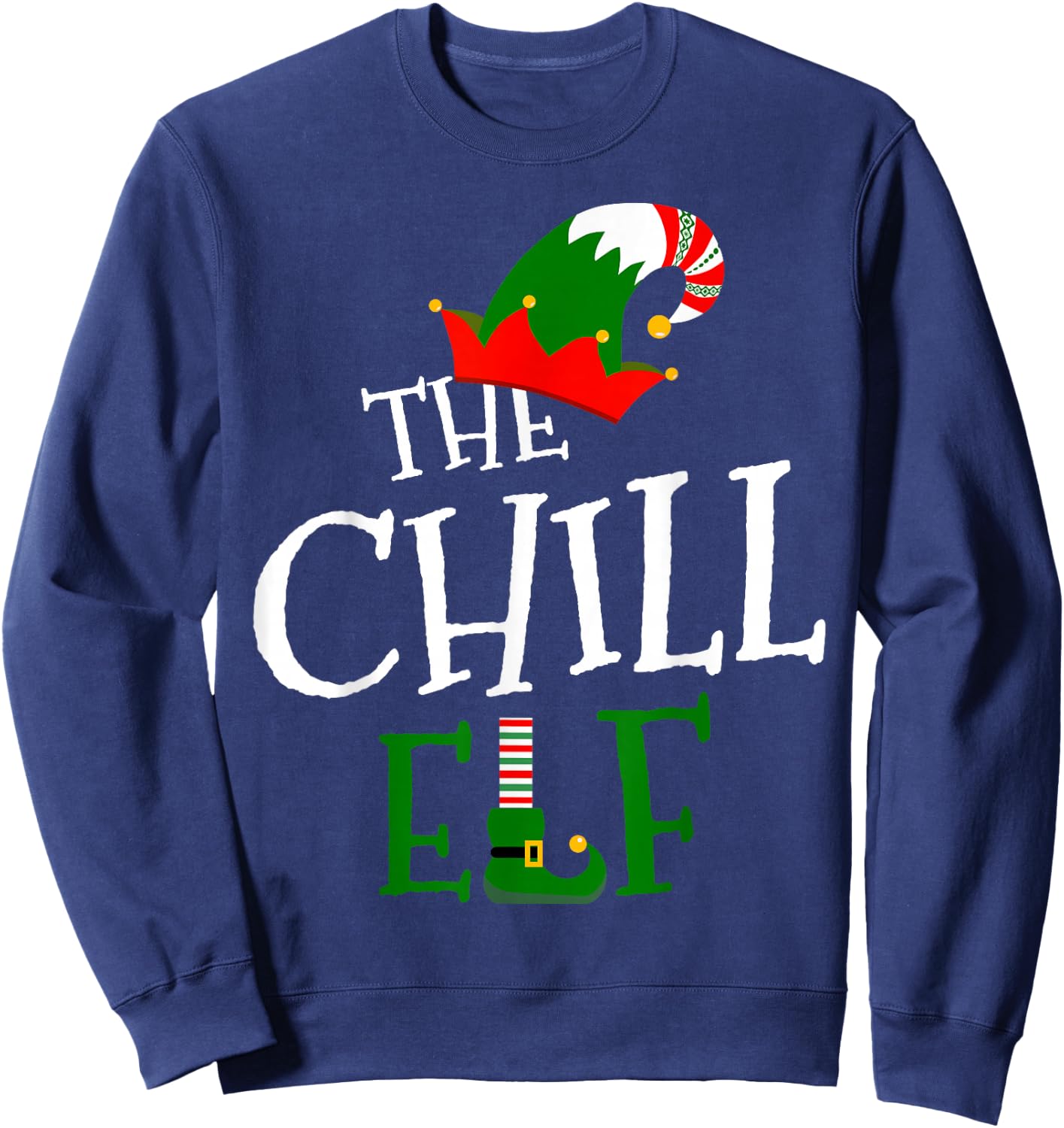 The Chill Elf Family Matching Group Gift Christmas Costume Sweatshirt - Sweatshirt | Navy