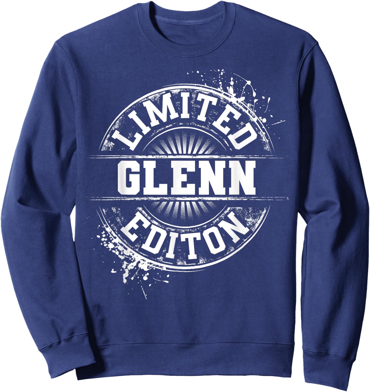 GLENN Funny Surname Family Tree Birthday Reunion Gift Sweatshirt - Sweatshirt | Navy