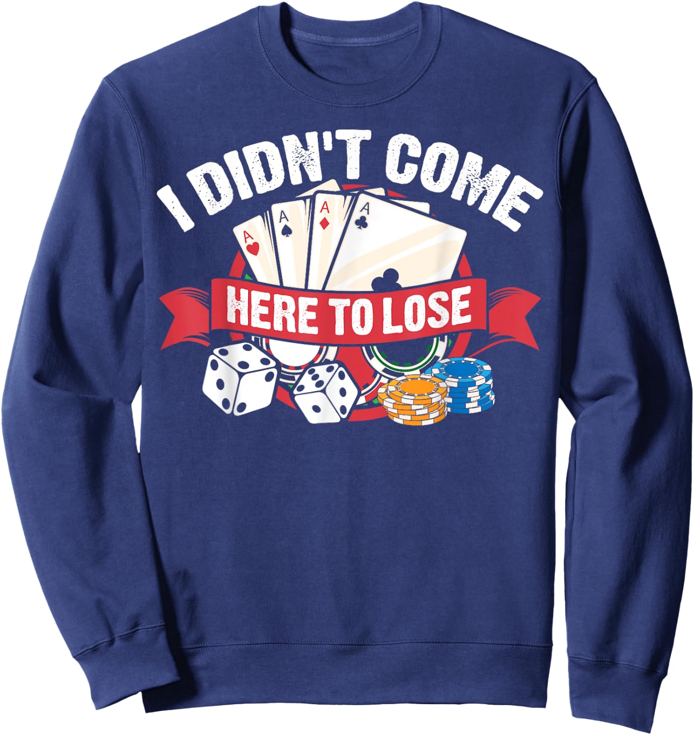 Funny Poker Gift Women Poker Player Cool Card Game Sweatshirt - Sweatshirt | Navy