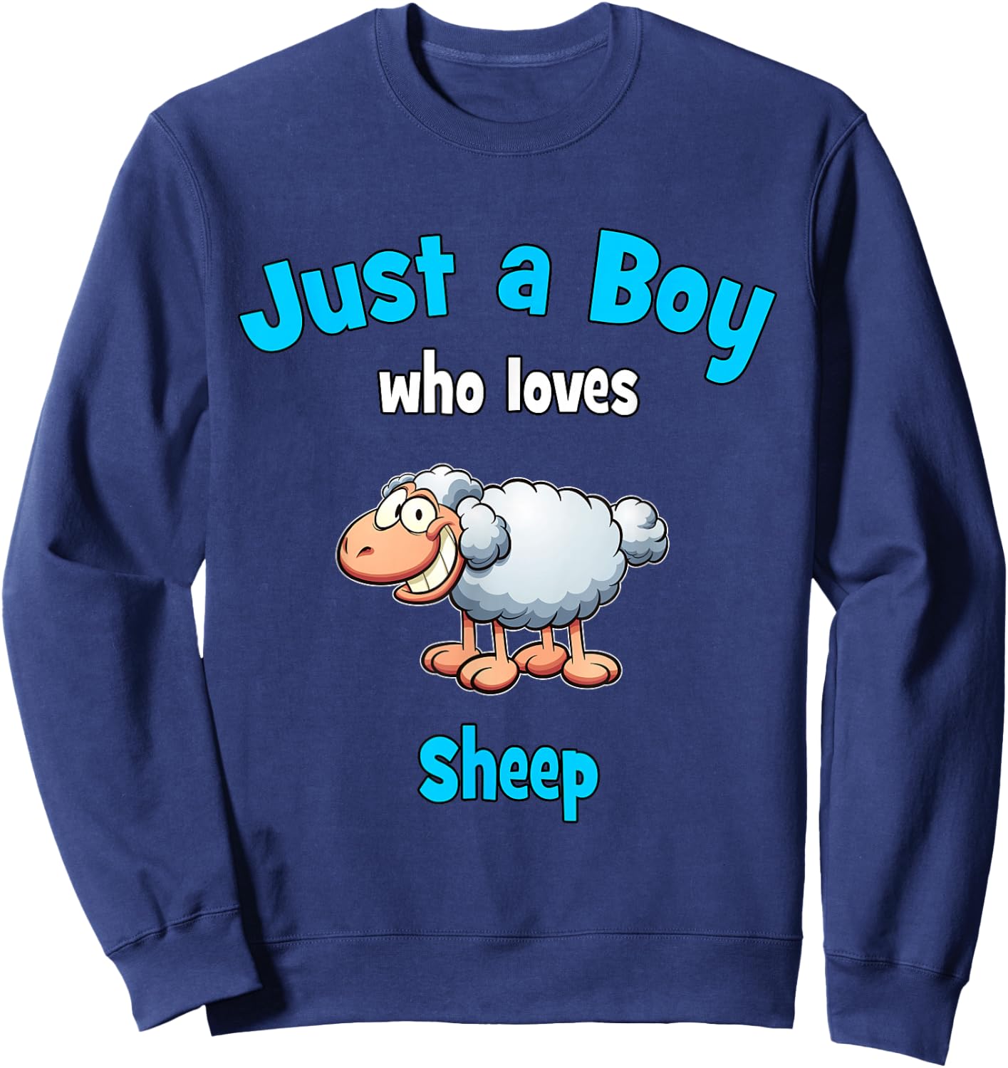 Sheep Shirt for Boys | Children's Sheep Sweatshirt - Sweatshirt | Navy