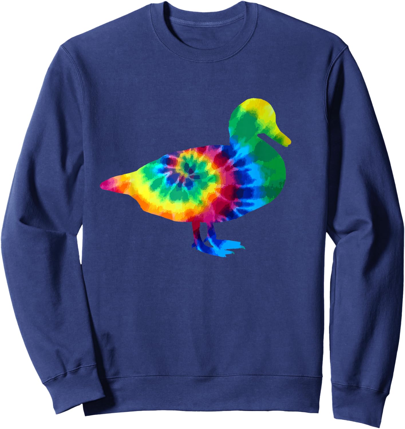 Duck Tie Dye Vintage Hippie Farmer Ducks Sweatshirt - Sweatshirt | Navy
