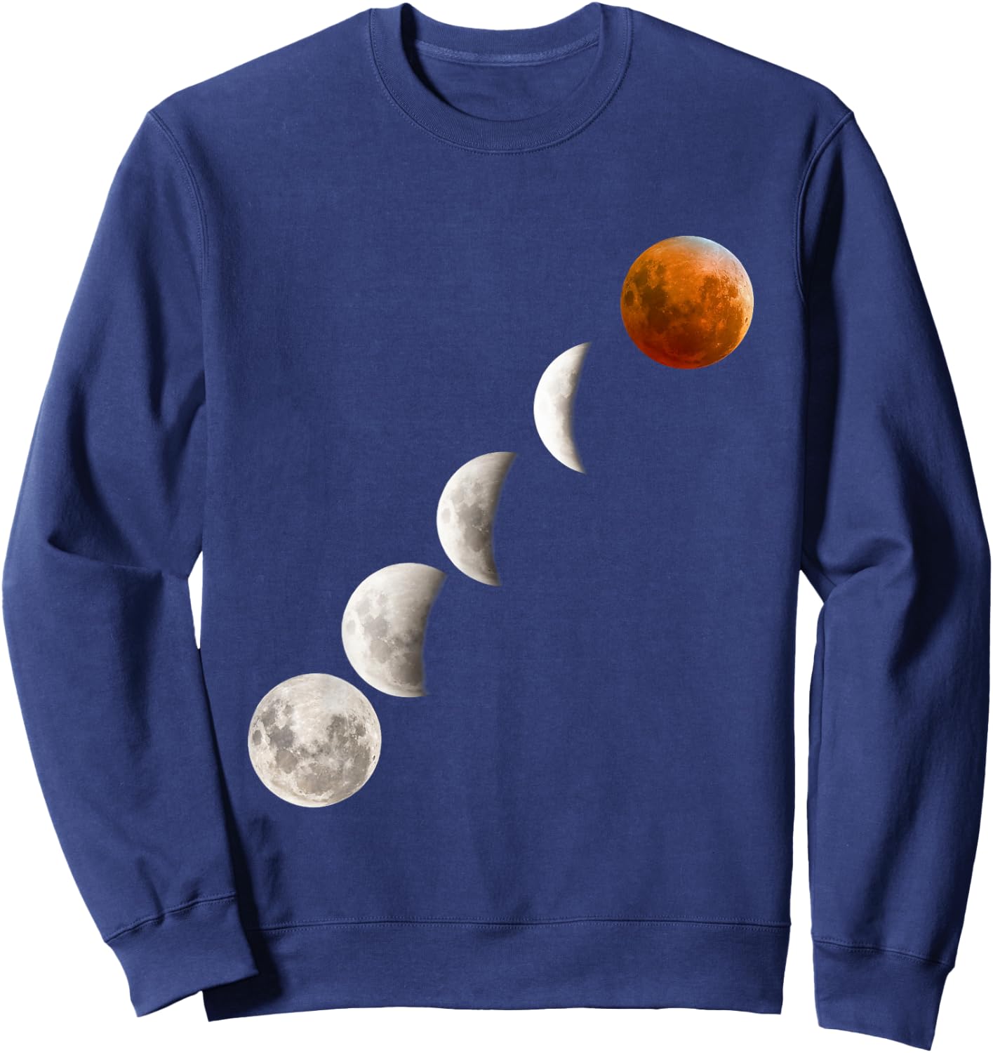 Super Full Lunar Eclipse Red Blood Moon 2019 & 2020 Cycle Sweatshirt - Sweatshirt | Navy