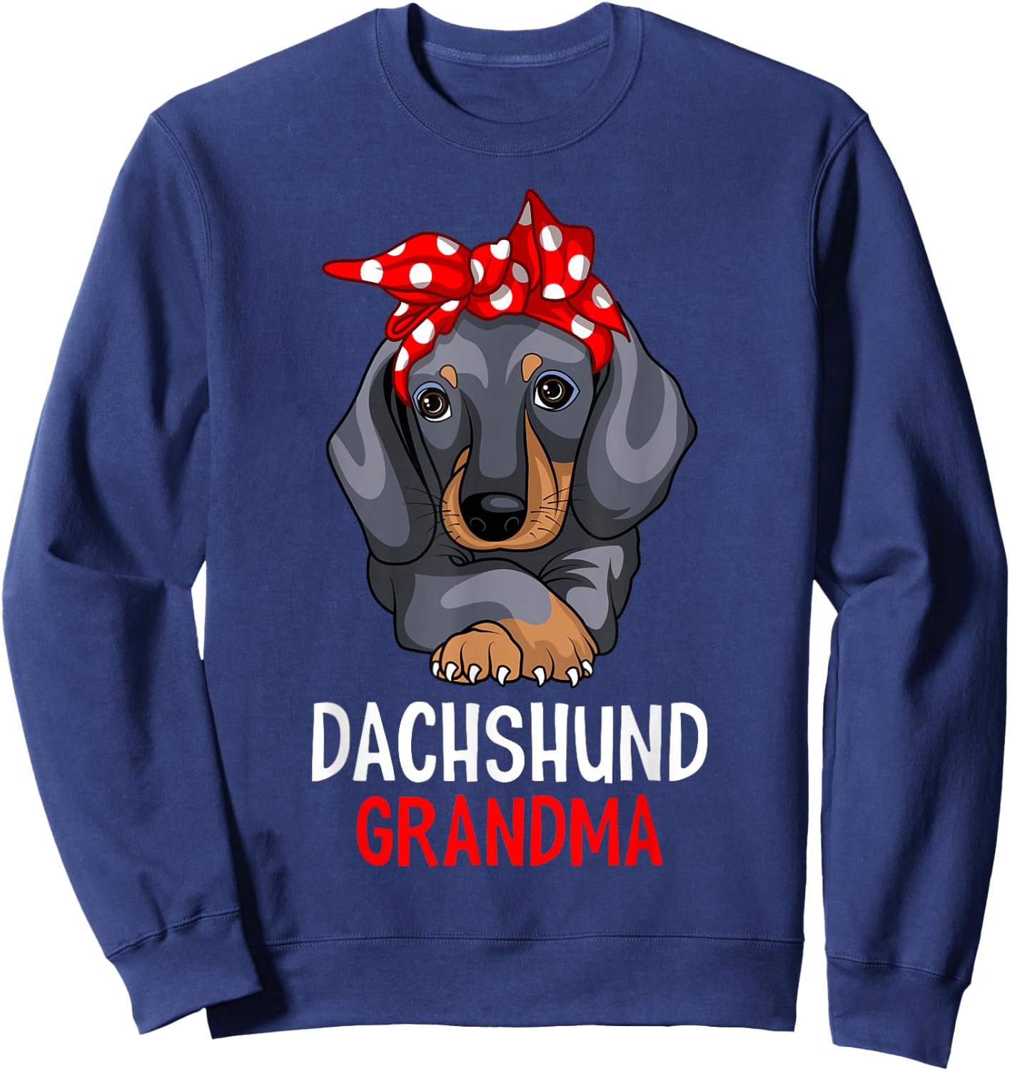 Dachshund Grandma Weenie Dog Lover Funny Weiner Dog Sweatshirt - Sweatshirt | Navy