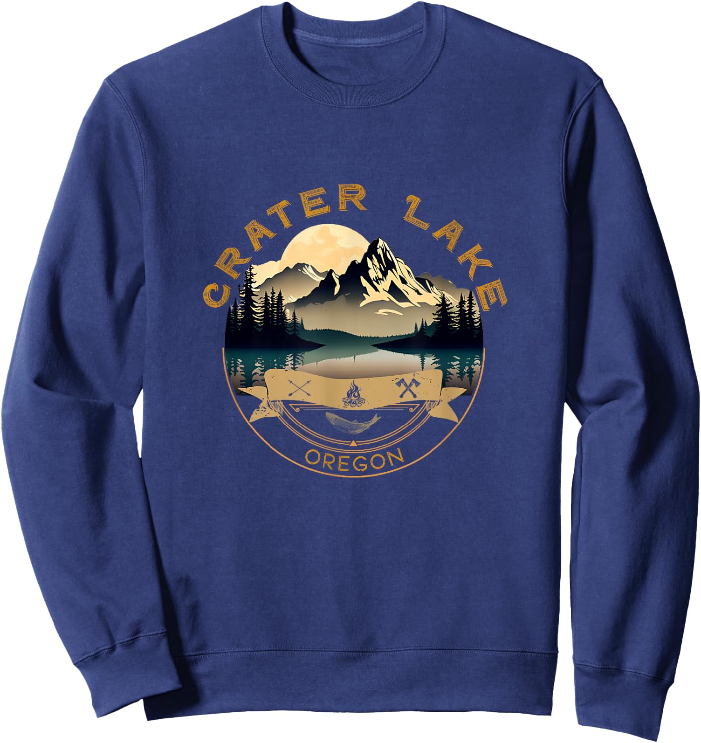 Crater Lake Vacation Apparel - Crater Lake Souvenir Sweatshirt - Sweatshirt | Navy