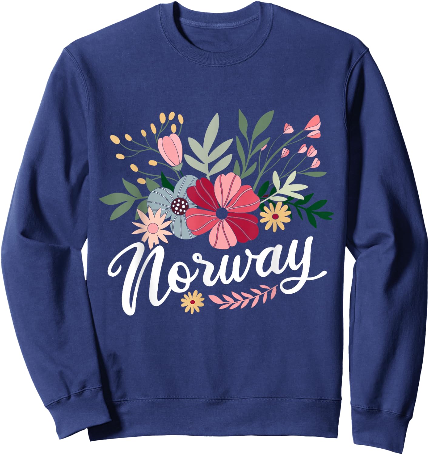 Scandinavian Country Norway Mountains Gift Norway Sweatshirt - Sweatshirt | Navy