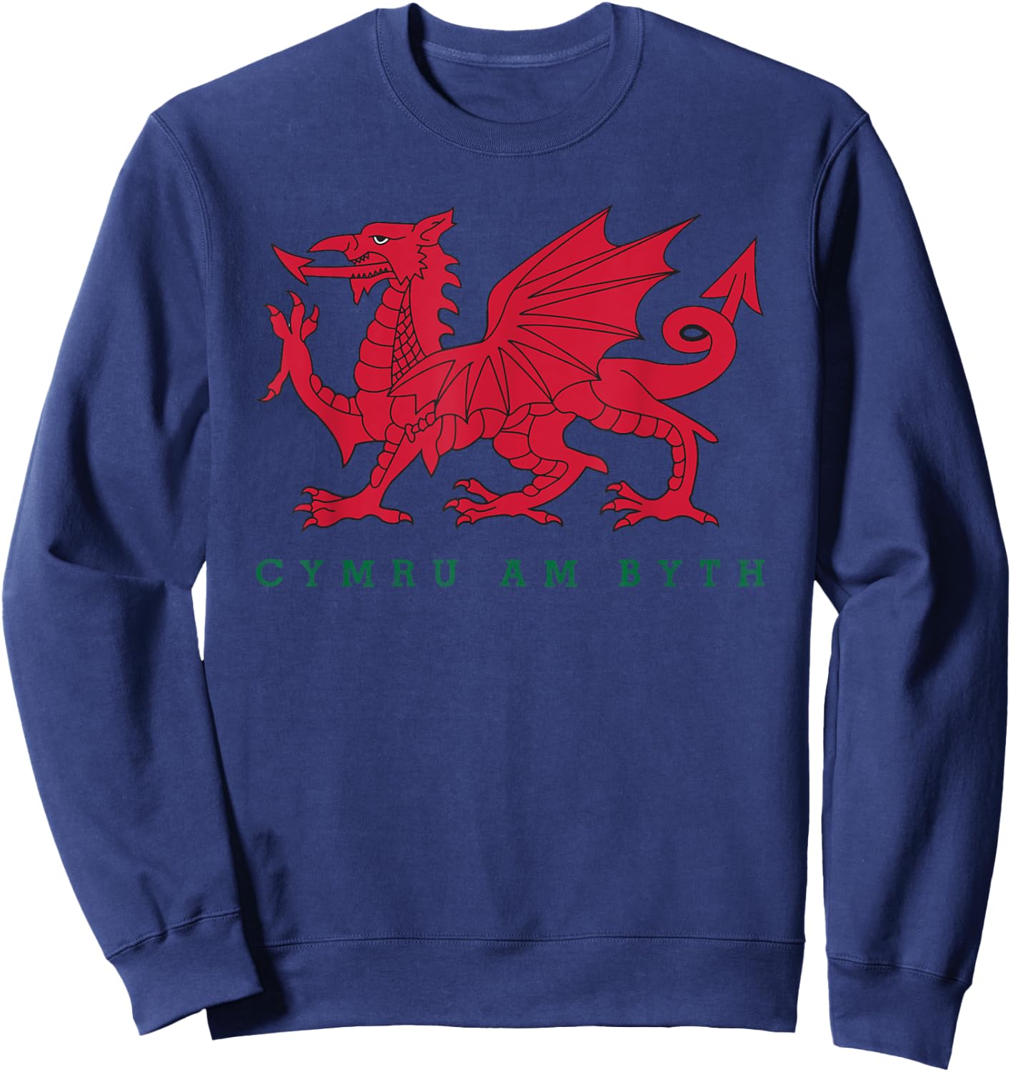 Cymru Am Byth Welsh Rugby Dragon Wales Player Pride Gifts Sweatshirt - Sweatshirt | Navy