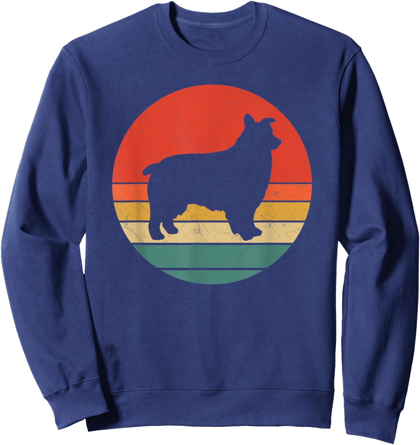 Miniature Australian Shepherd Vintage Dog Mini Aussie Gift Sweatshirt - Sweatshirt | Navy