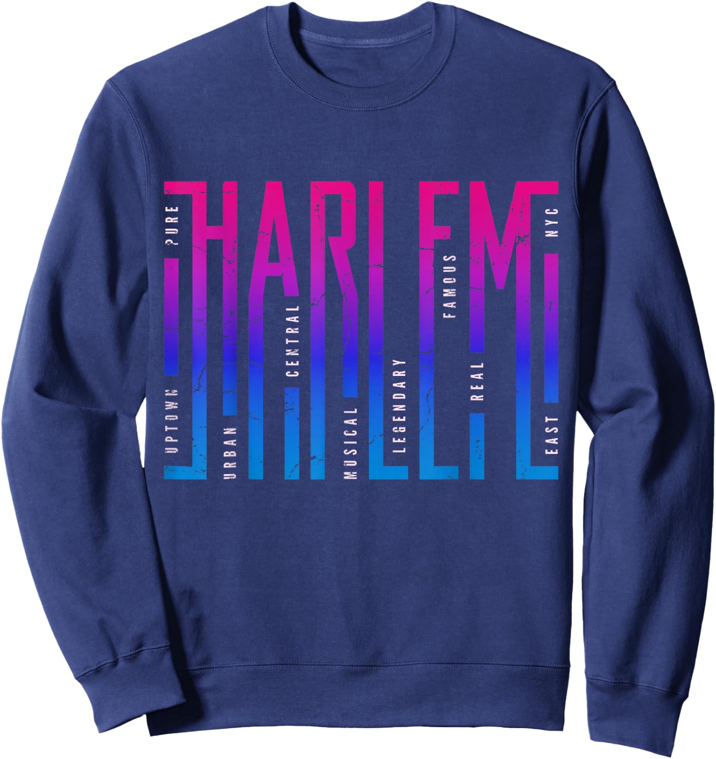 Cool Harlem New York Novelty Graphic & Cool Designs Sweatshirt - Sweatshirt | Navy