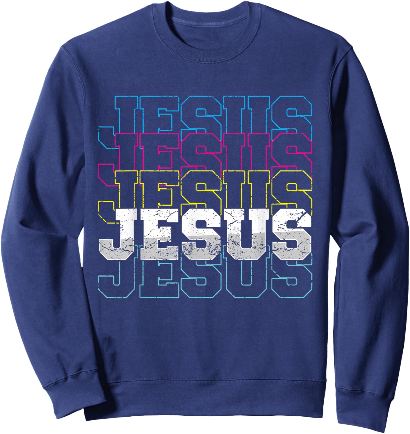 Jesus Christ Religion Christian Faith Prayer Church Gift Sweatshirt - Sweatshirt | Navy