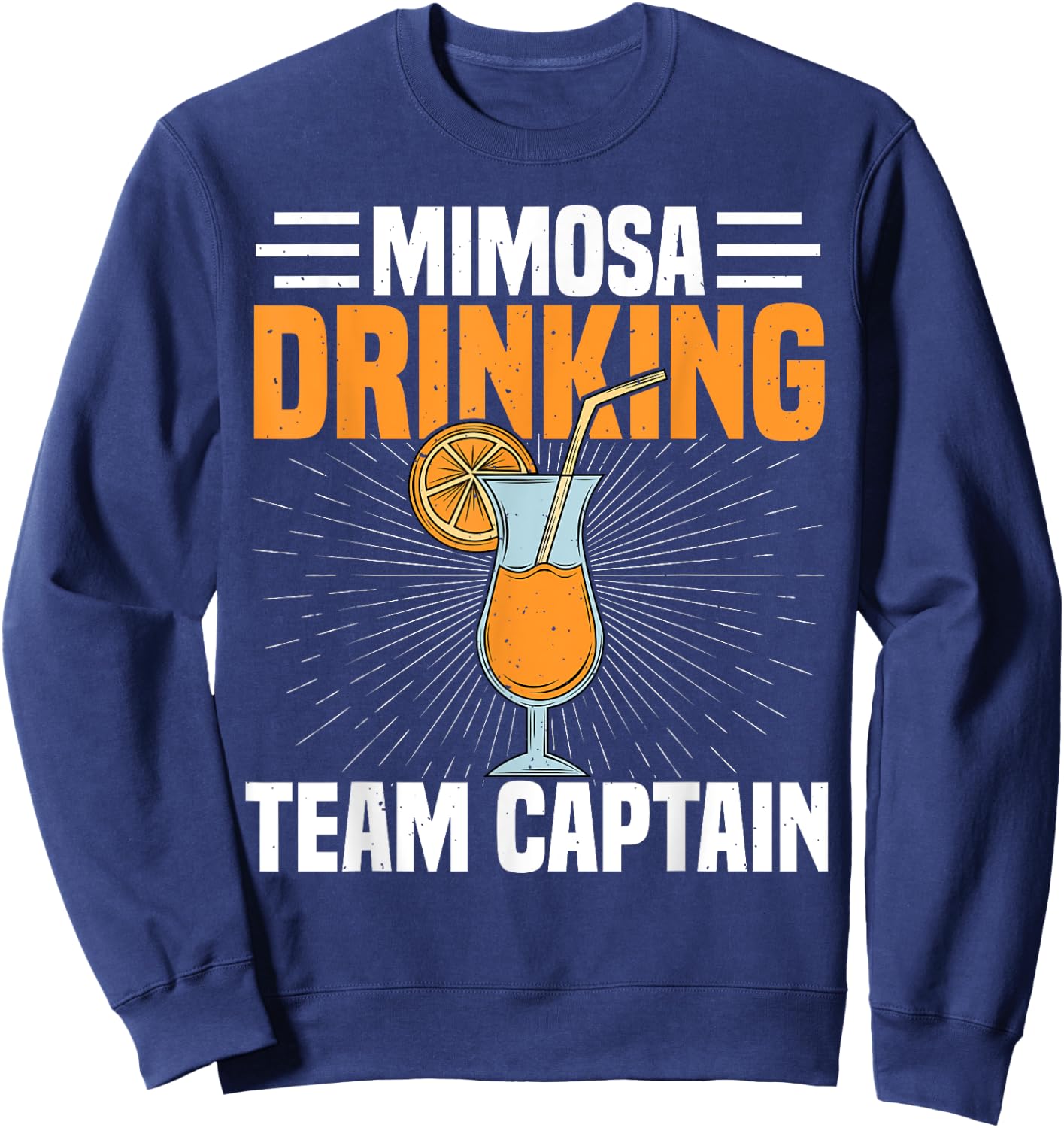 Mimosa Costume Drinking Mimosa's Breakfast Mimosa's Brunch , Small, Black Sweatshirt - Sweatshirt | Navy