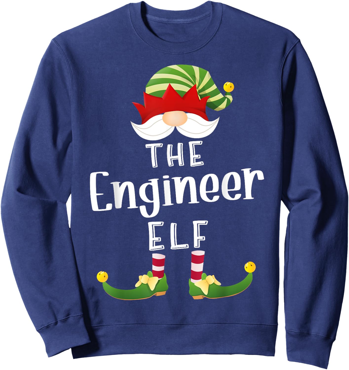 Engineer Elf Group Christmas Funny Pajama Party Sweatshirt - Sweatshirt | Navy